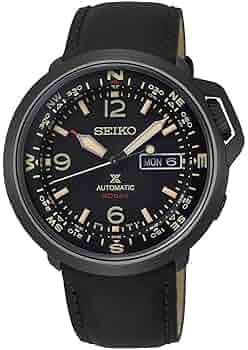 SEIKO 自動巻き ダイバーズウォッチ ブラックレザー Amazon.co.jp: SEIKO Prospex 自動 20 バー ランド シリーズ